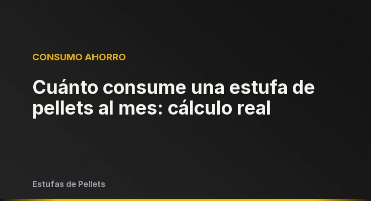 Cuánto consume una estufa de pellets al mes: cálculo real